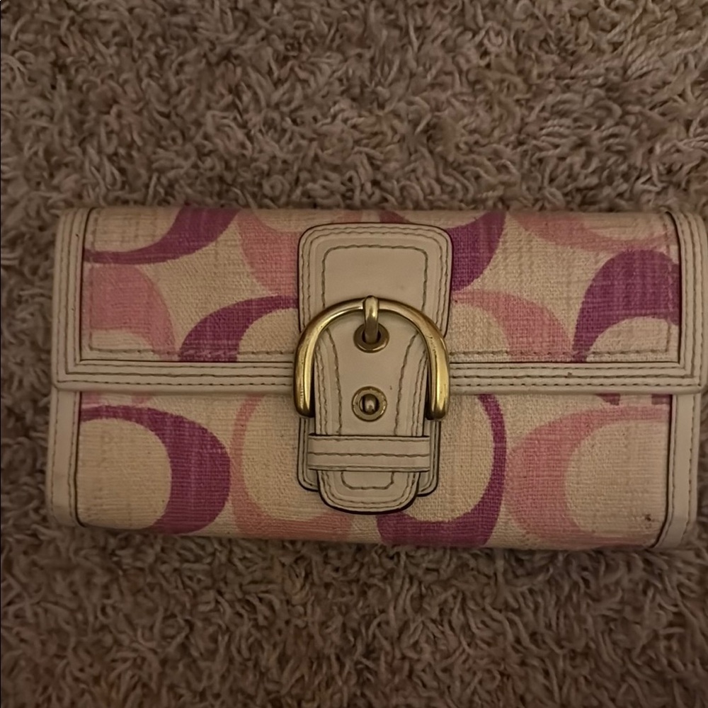 Stylish Pink and Cream Women's Clutch